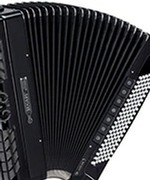 Black/Black Piano Accordion Bellows