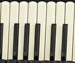 Piano Accordion Keyboard - Ivory Coloured Keys