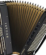 Gold & Black Piano Accordion Bellows